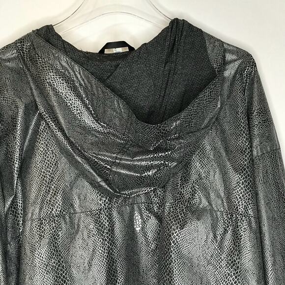 Free People Diamond Back Reflective Jacket Hooded Cropped Size Medium NEW - Picture 9 of 12